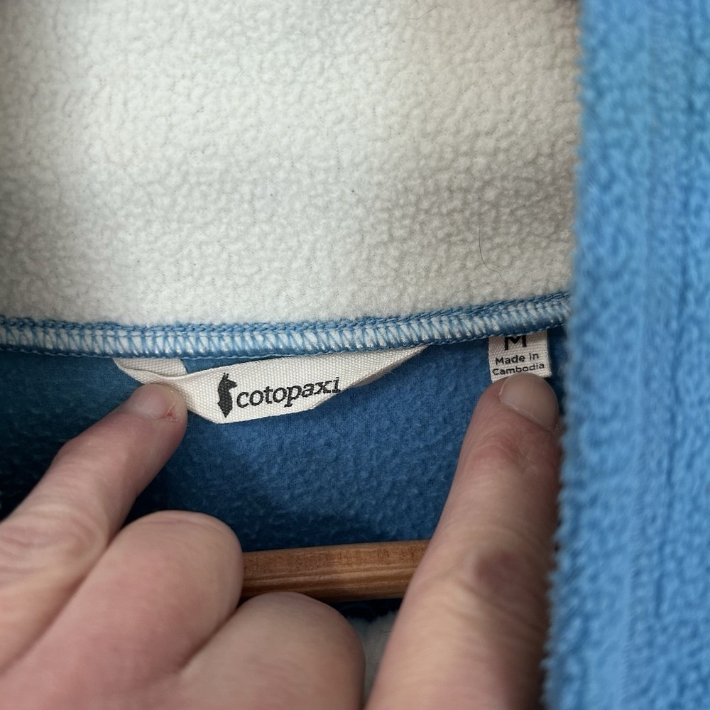 COTOPAXI womens medium AMADO HALF ZIP FLEECE RIVER BLUE & BONE CREAM SWEATSHIRT - Picture 4 of 5